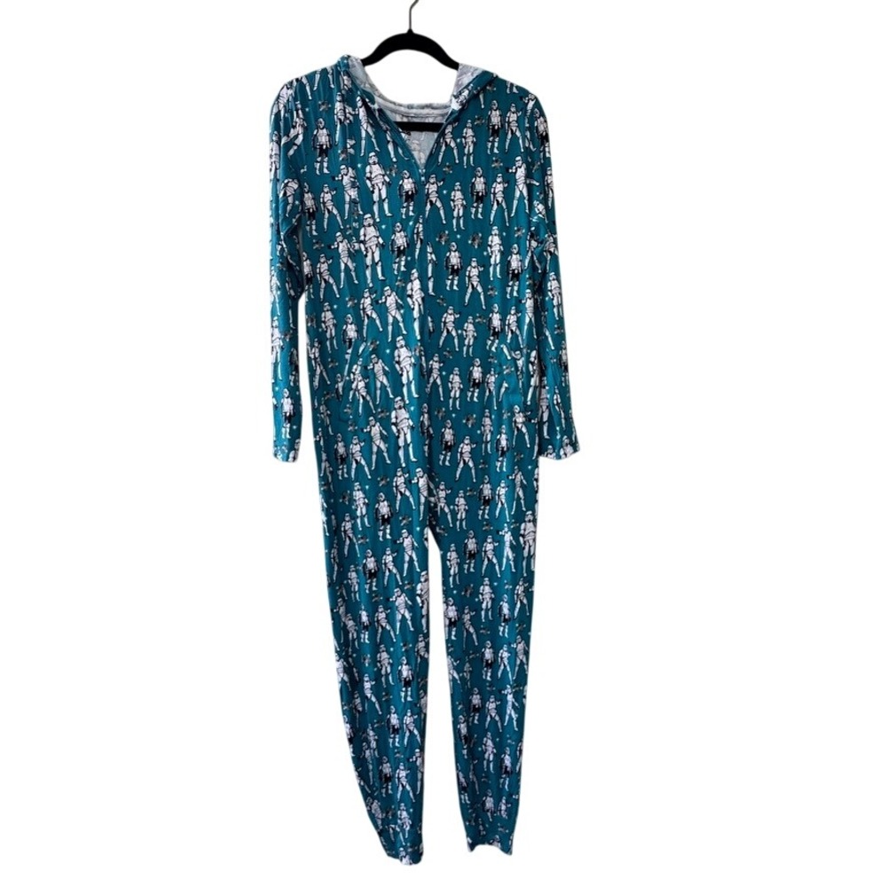 MeUndies Star Wars Jumpsuit Pajamas XS/S Teal Storm Trooper Disco One Piece PJ's